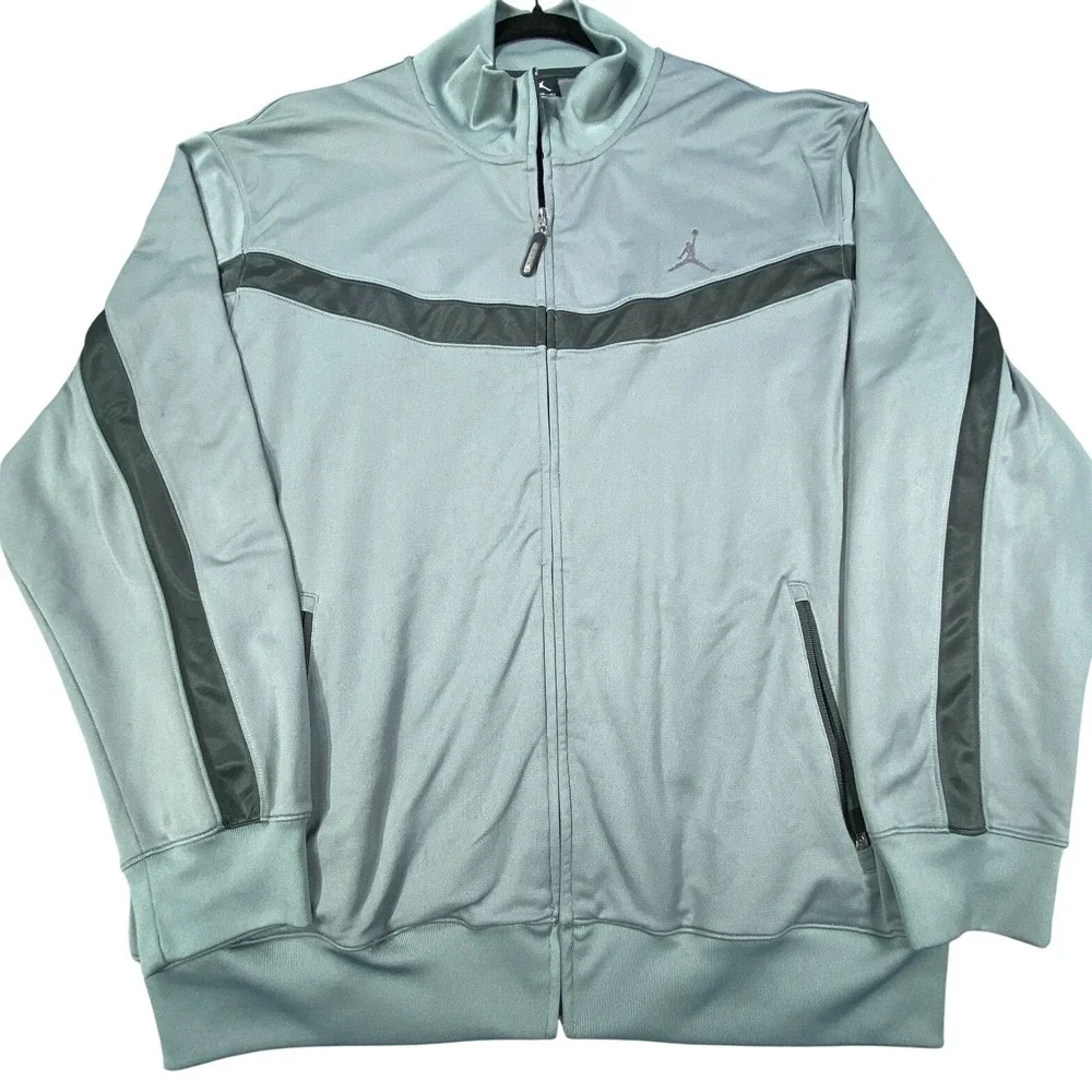 Air Jordan‎ Jacket Mens XXLarge Grey Dri Fit Jumpman Logo Athletic Pocket Sport
